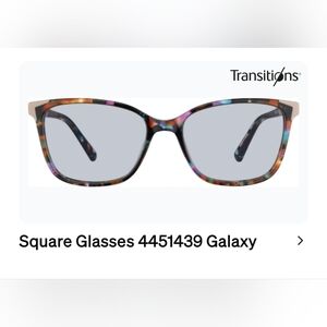 Transitions Multicolor Square Women's Glasses RX SHOWN